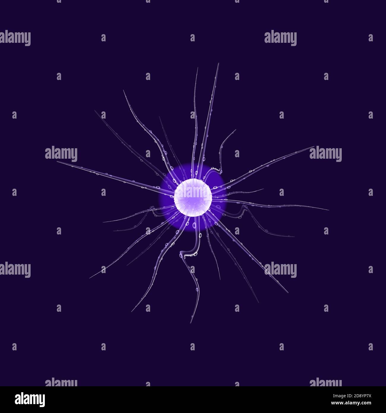Virus cell realistic vector illustration Stock Vector Image & Art - Alamy