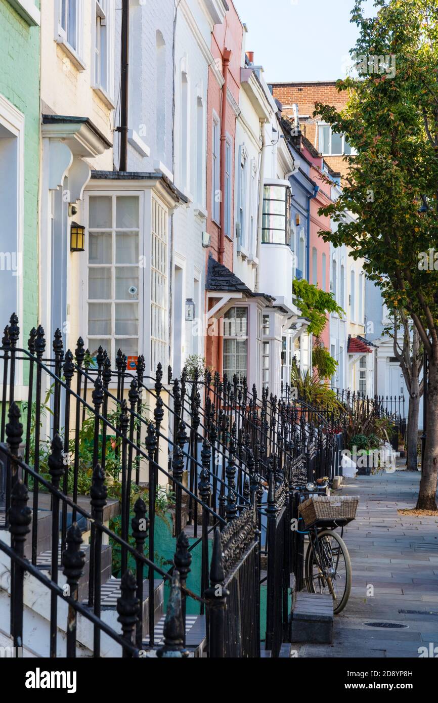 Kensington houses residential street london hi-res stock photography ...