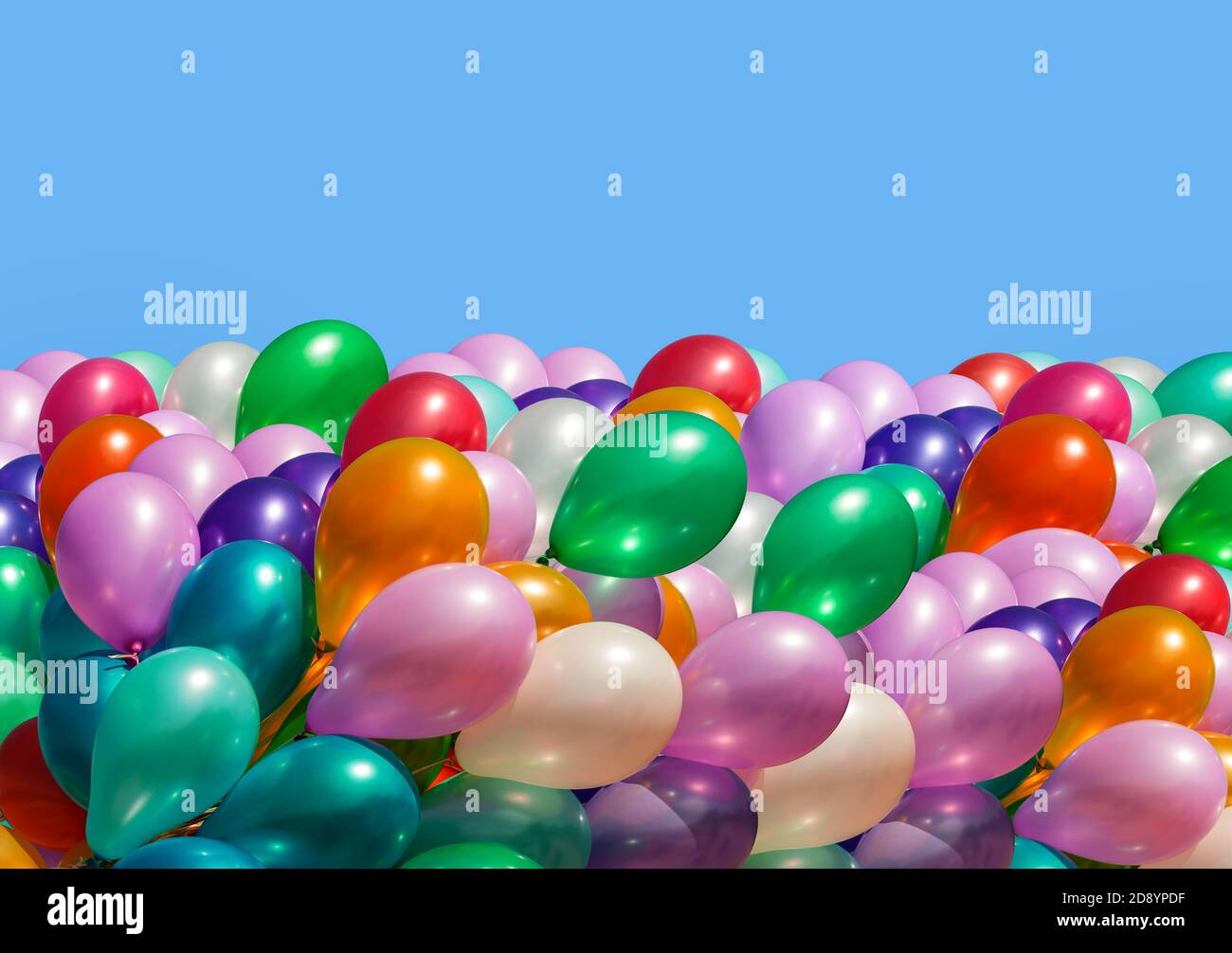 Bunch of colorful balloons isolated on white background Stock Photo - Alamy