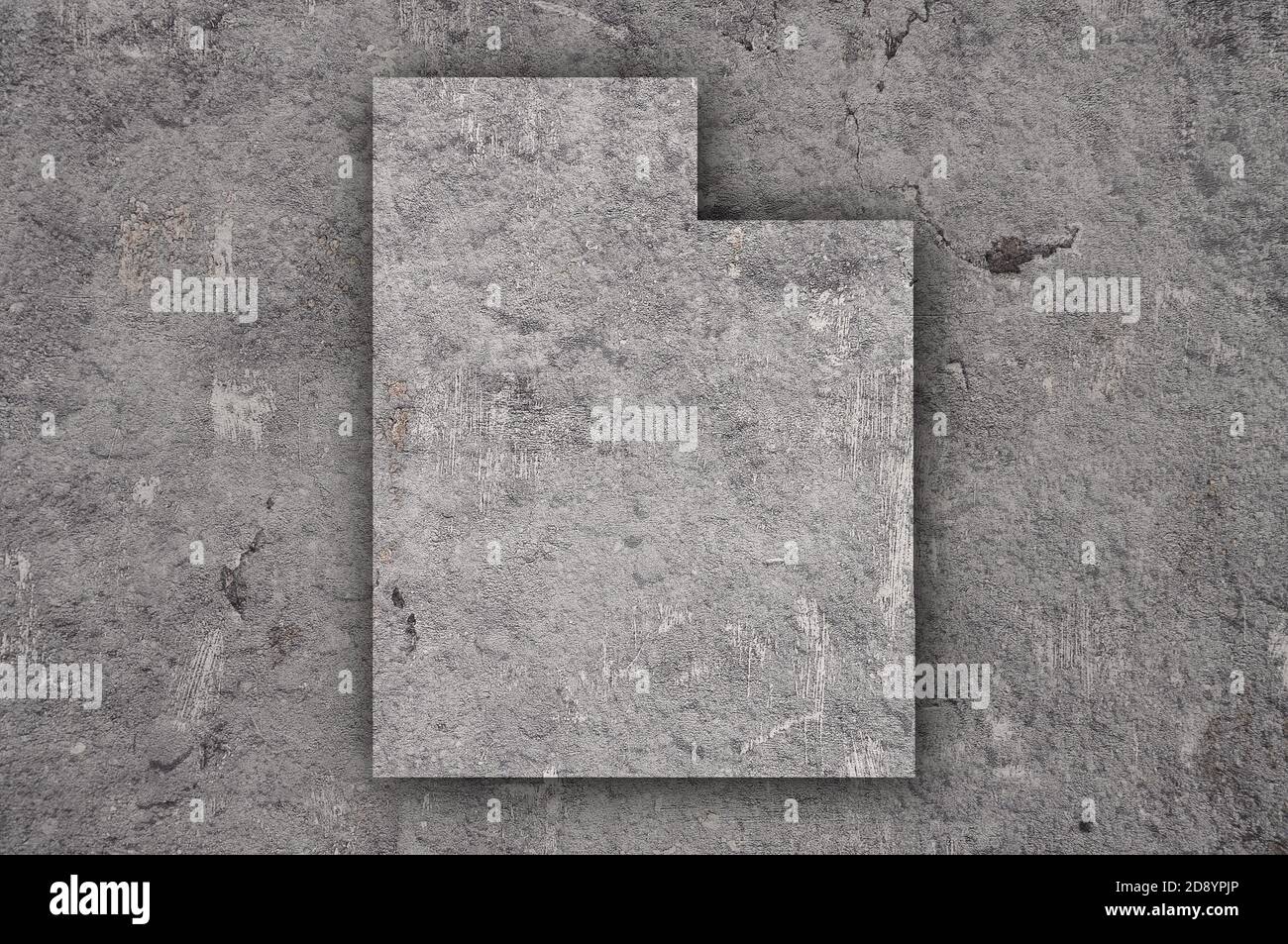 Map of Utah on weathered concrete Stock Photo - Alamy