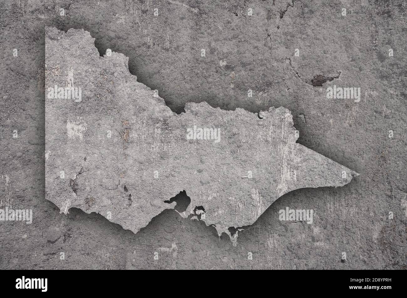 Map of Victoria on weathered concrete Stock Photo - Alamy