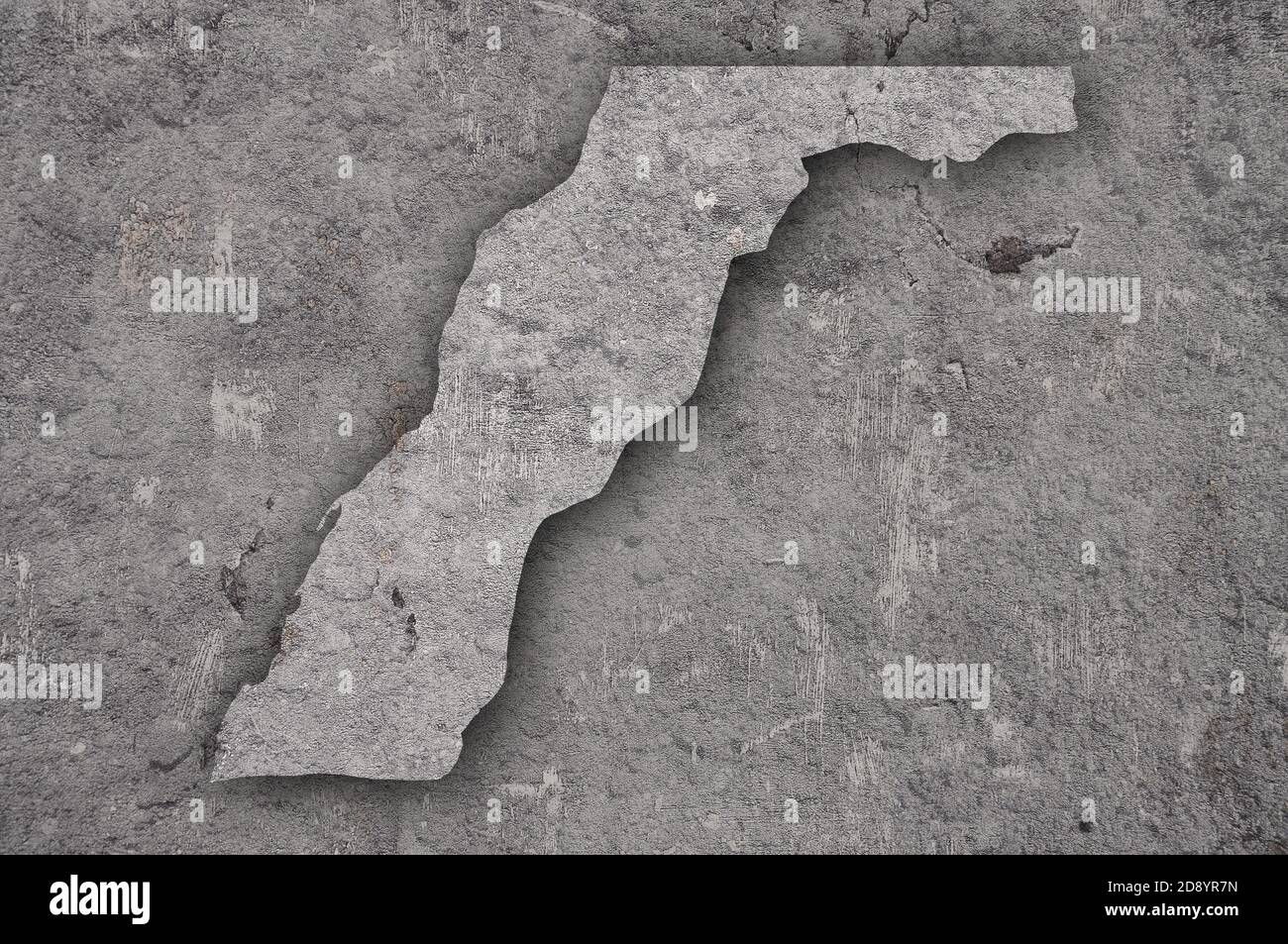 Map of Western Sahara on weathered concrete Stock Photo - Alamy