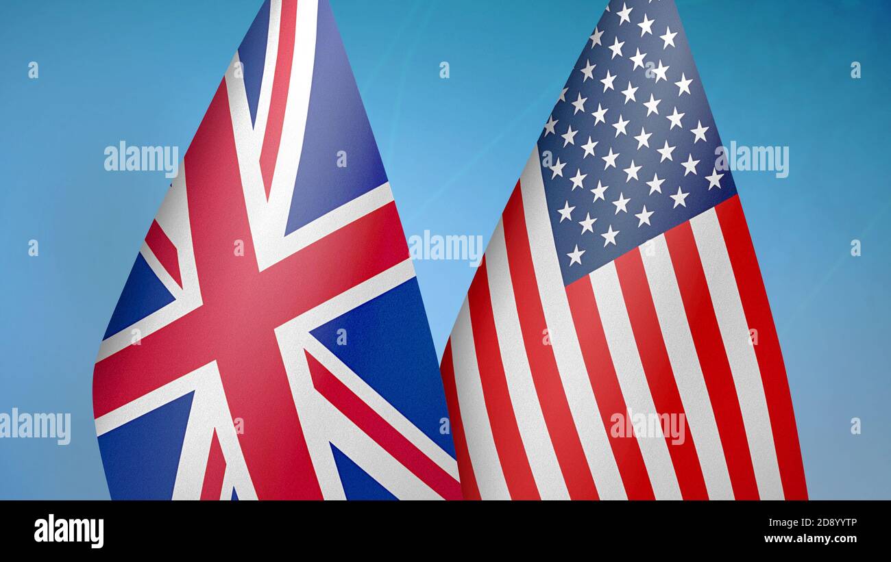 Us and uk flags together hi-res stock photography and images - Alamy