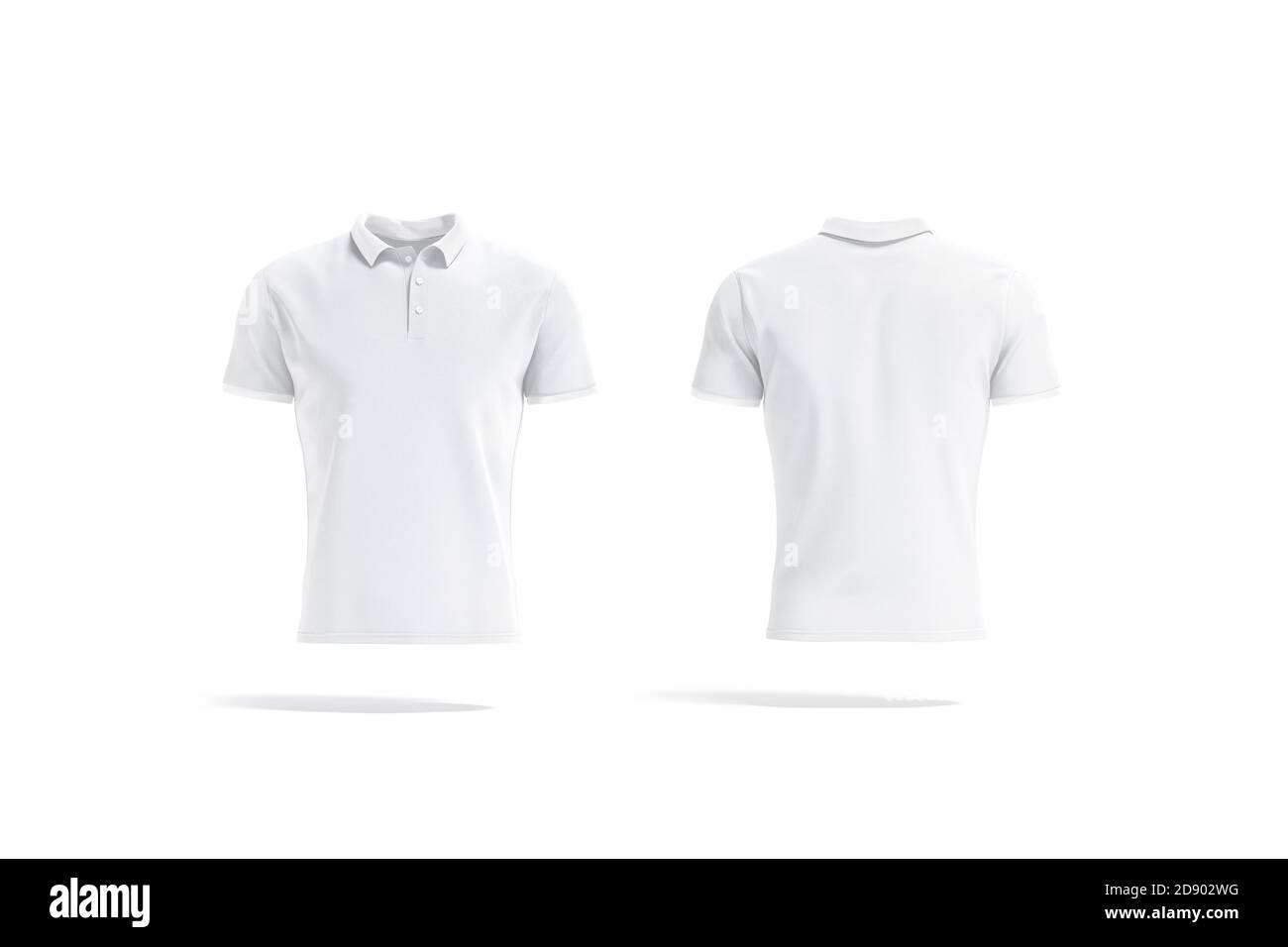 polo mockup, front and view Stock Photo - Alamy