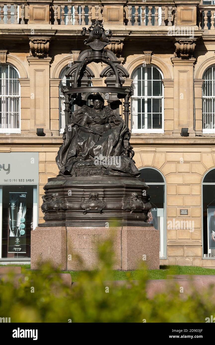 Bronze statue of Queen Victoria, sculpted by Alfred Gilbert, in Newcastle upon Tyne, North East