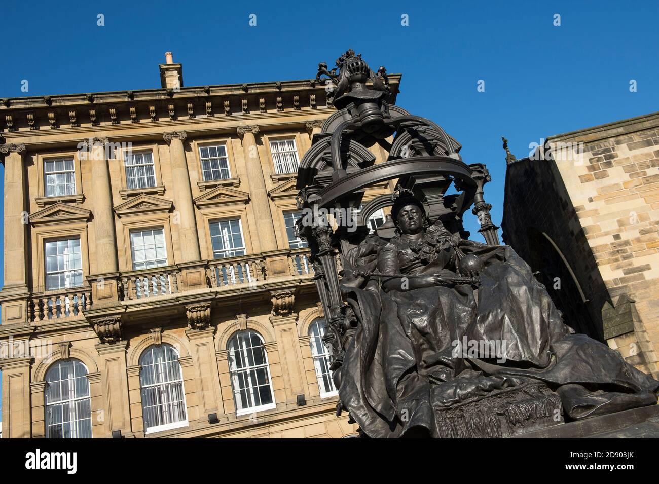 Bronze statue of Queen Victoria, sculpted by Alfred Gilbert, in Newcastle upon Tyne, North East