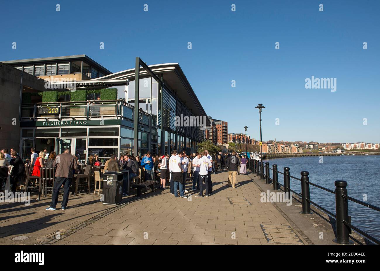 The Pitcher and Piano restaurant and bar, East Quayside, Newcastle upon Tyne, England Stock
