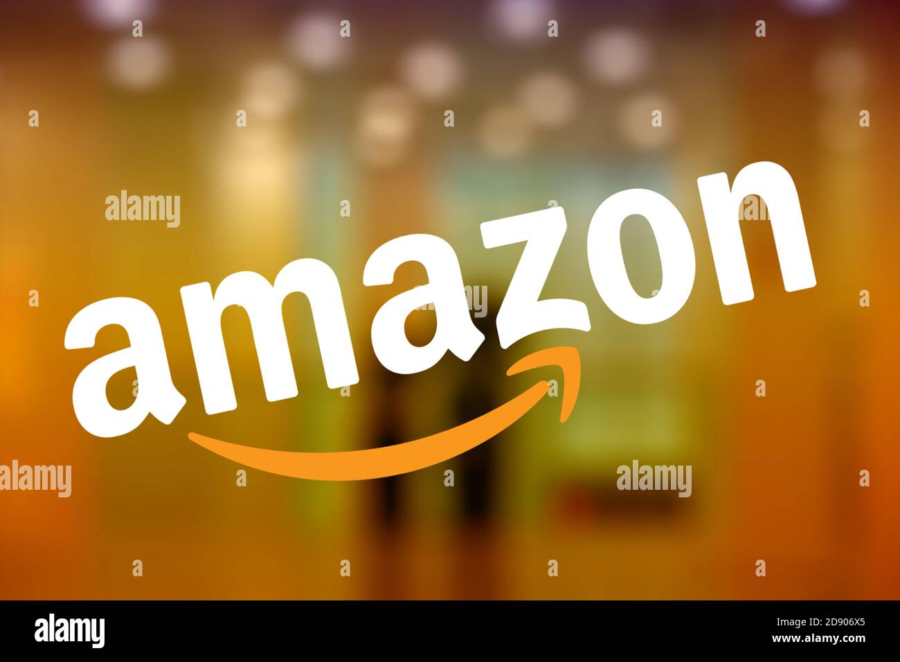 Seattle Washington Usa June 2 19 Selected Focus On The Amazon Logo Displayed On The Window Of An Amazon Bookstore Called Amazon Books Stock Photo Alamy