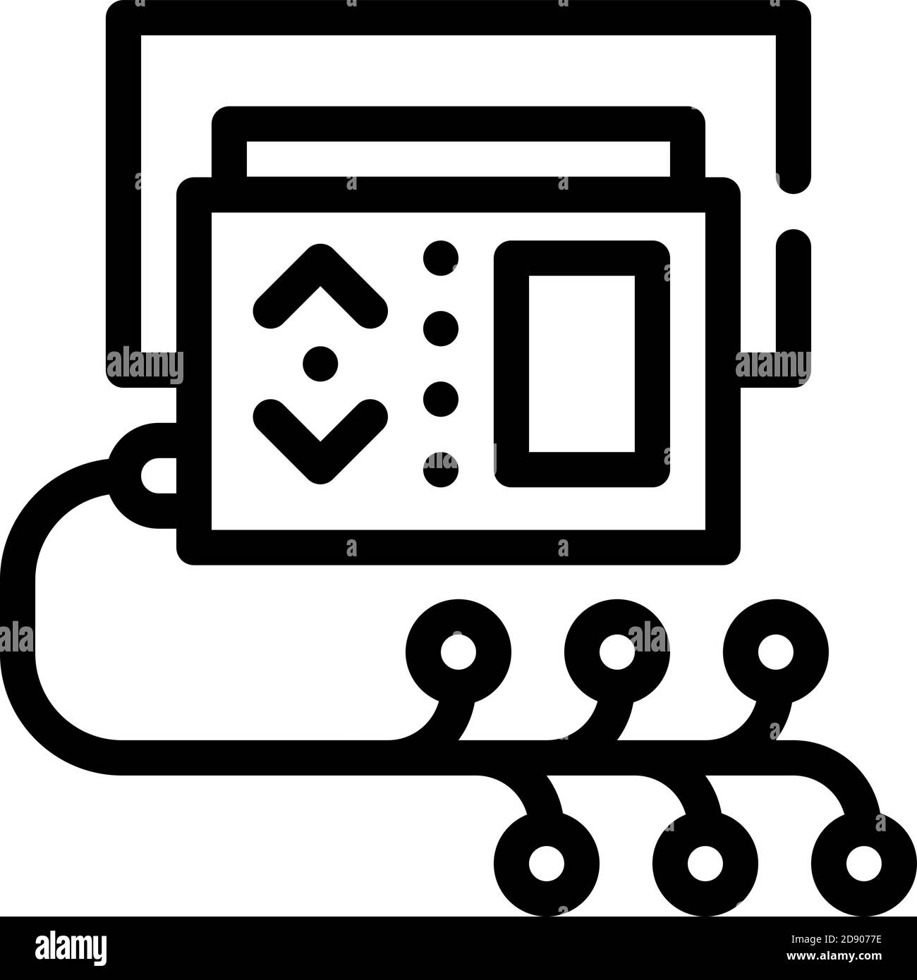 daily monitoring of rhythm line icon vector illustration Stock Vector ...