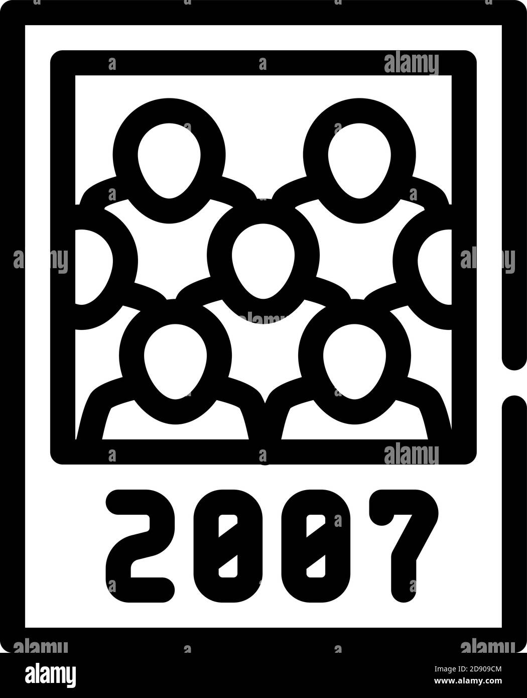 graduation photo line icon vector illustration sign Stock Vector Image ...