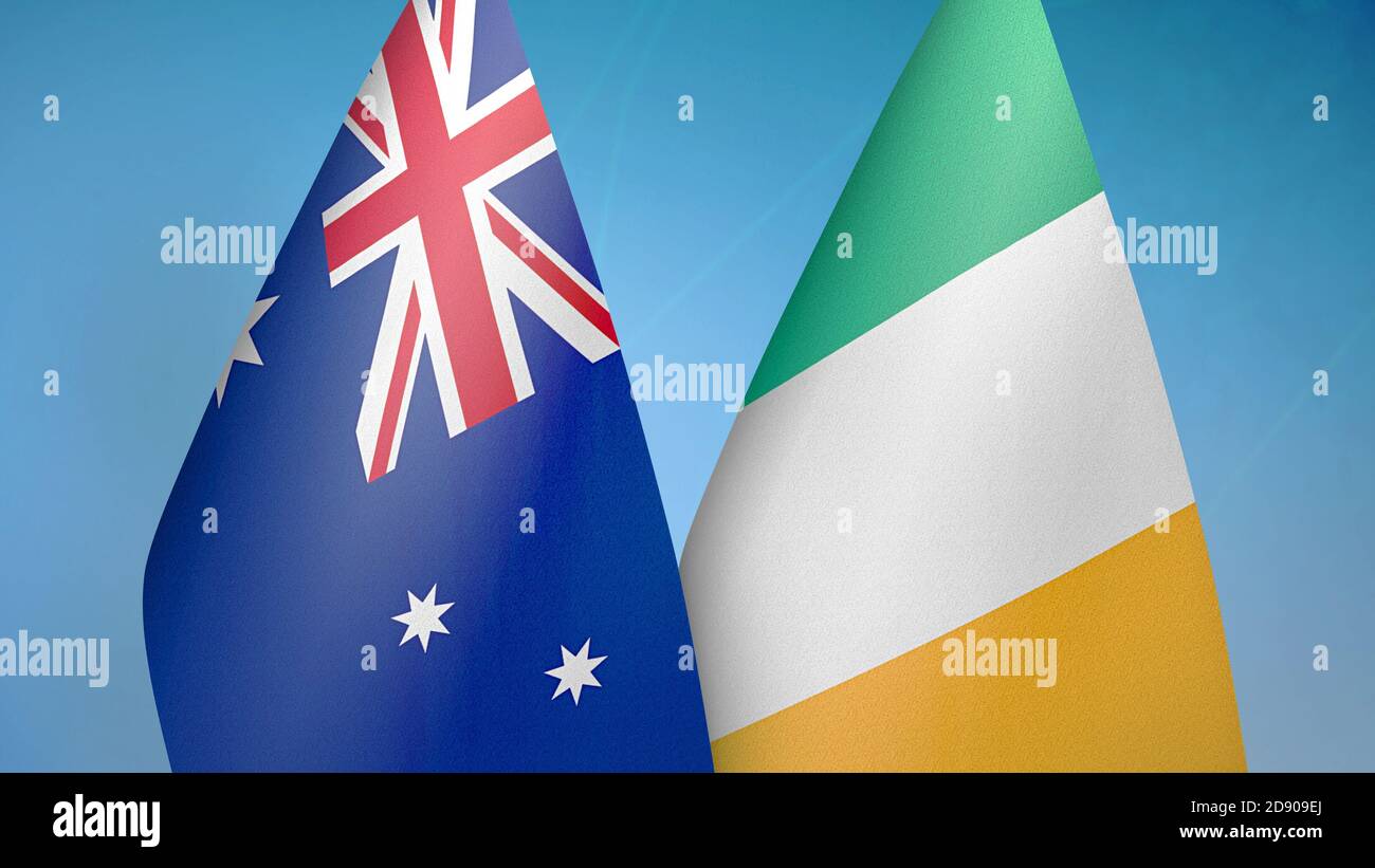 Australia and Ireland two flags Stock Photo Alamy