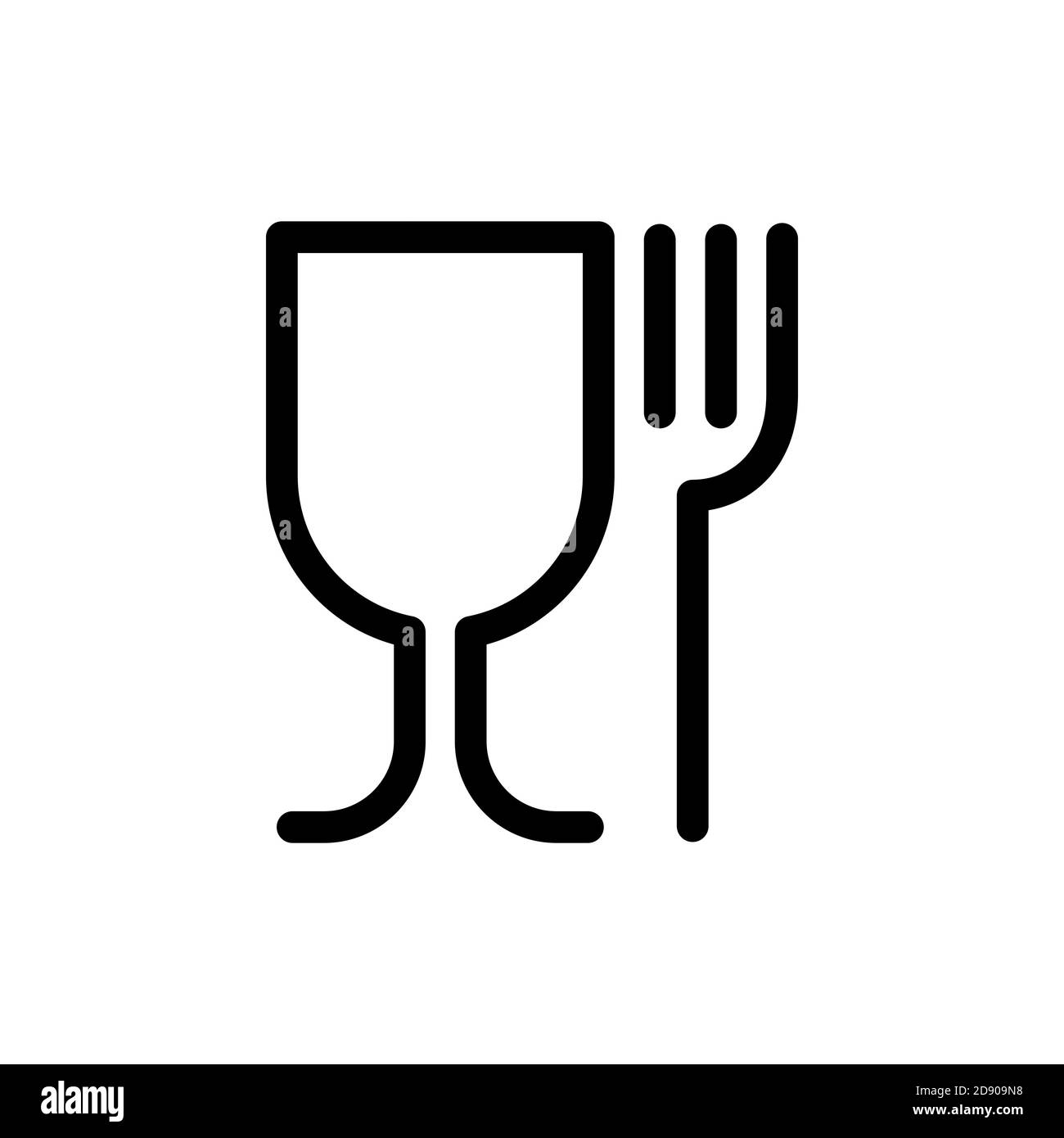 Food grade plastic icon isolated on white Stock Vector