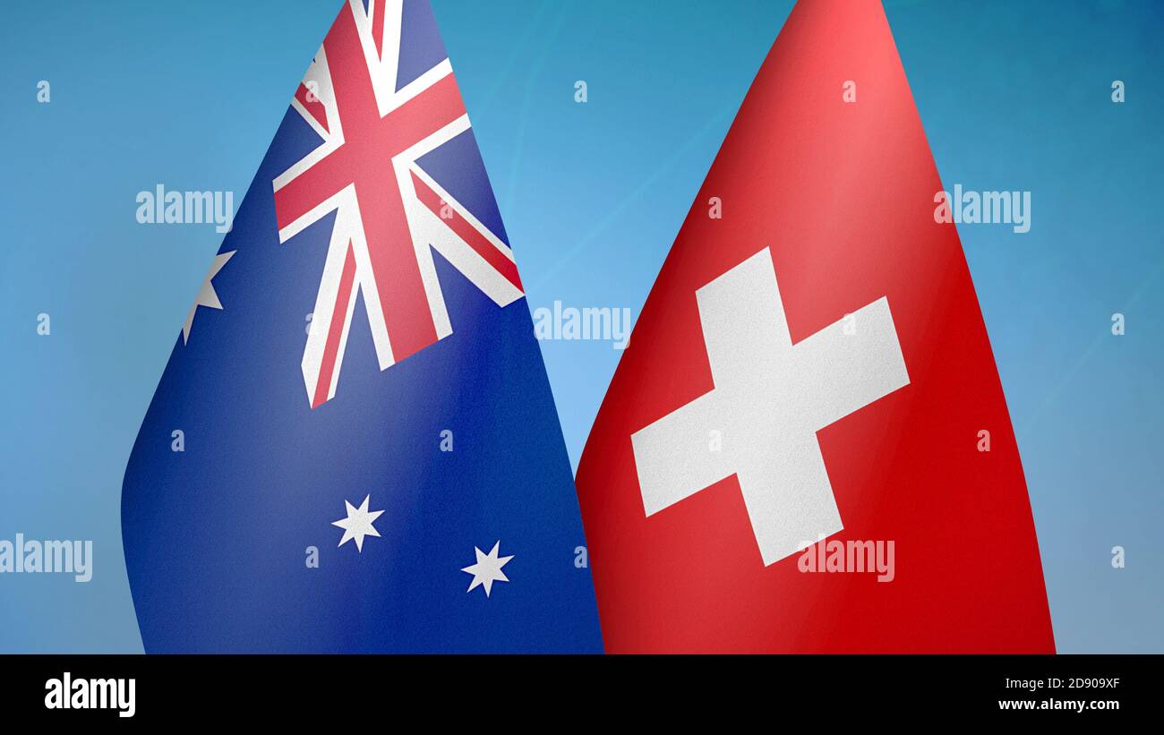 Australia and Switzerland two flags Stock Photo - Alamy