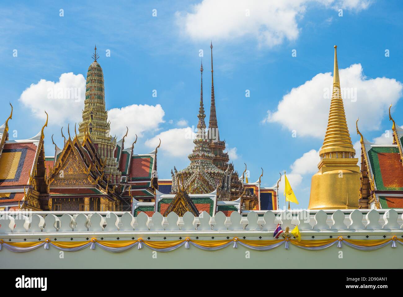grand palace and Wat Phra Kaeo in bangkok, thailand Stock Photo