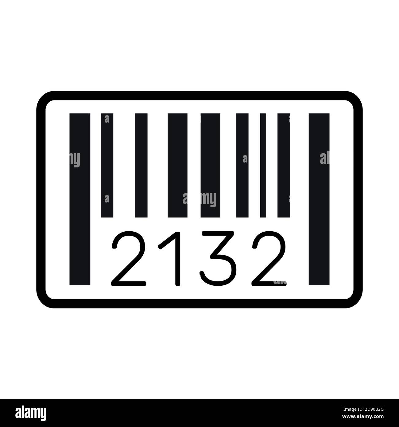 Bar Code Sign Flat Icon Illustration Stock Photo - Alamy