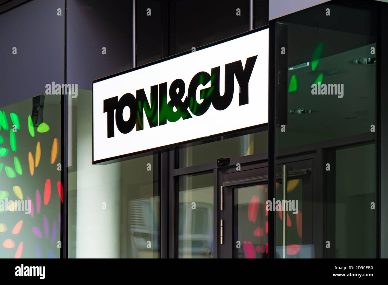Toni&Guy in the Bülow Carré, Stuttgart, Germany. Toni & Guy branch is a British chain of hairdressing salons Stock Photo