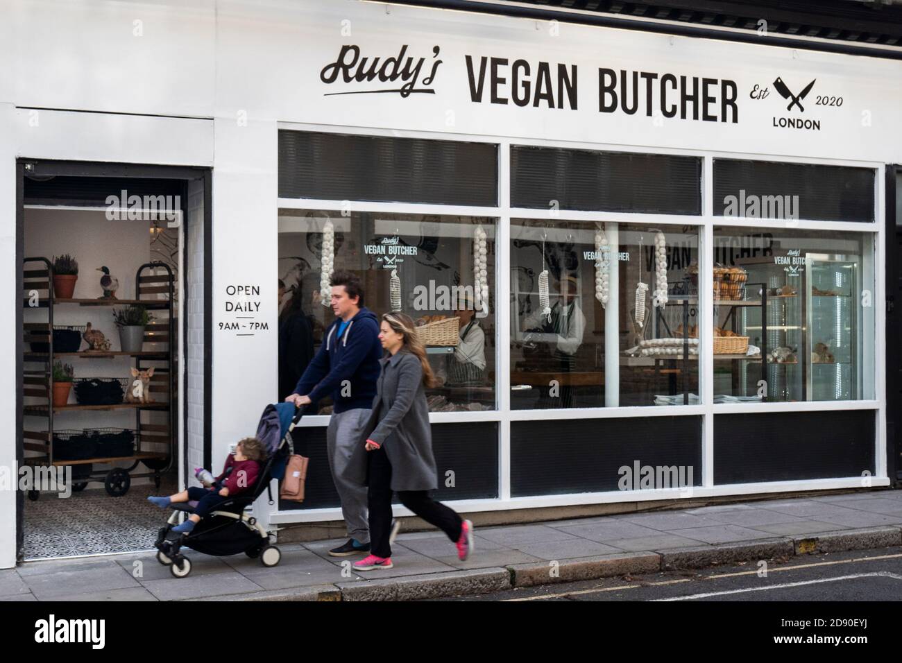 Rudys Vegan Butcher Delicatessen Opens In Islington London Stock Photo 