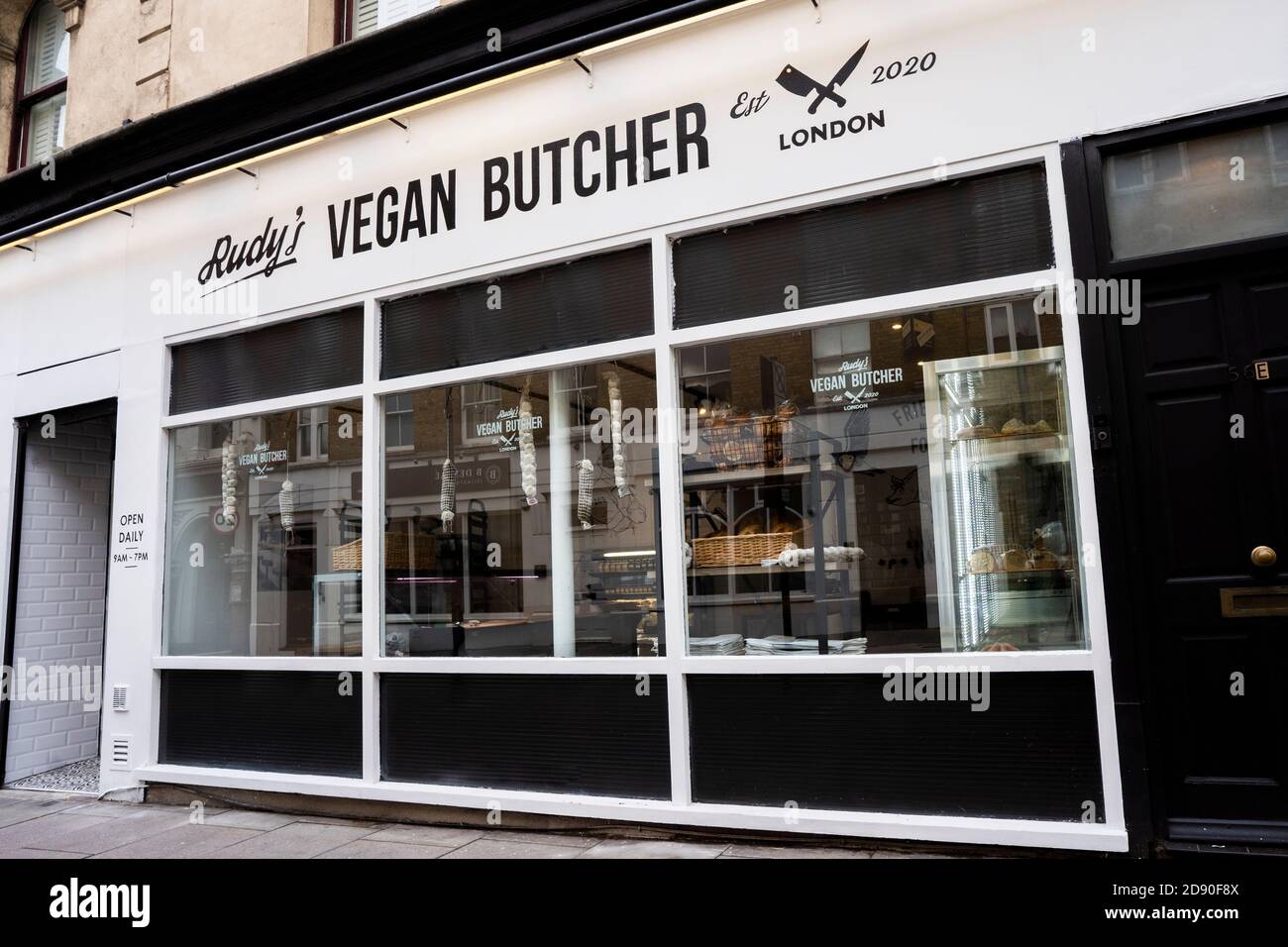 Rudys Vegan Butcher Delicatessen Opens In Islington London Stock Photo 
