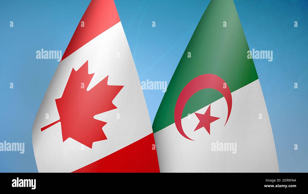 Canada and Algeria two flags Stock Photo Alamy
