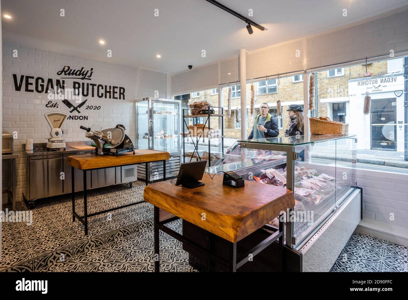 Rudys Vegan Butcher Delicatessen Opens In Islington London Stock Photo 