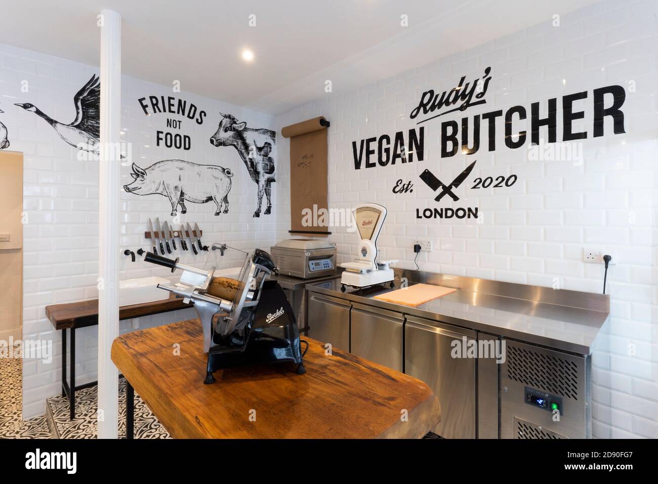 Rudys Vegan Butcher Delicatessen Opens In Islington London Stock Photo 