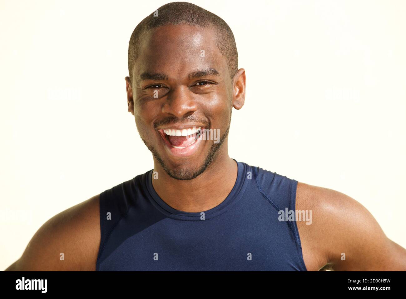 Happy young black man hi-res stock photography and images - Alamy