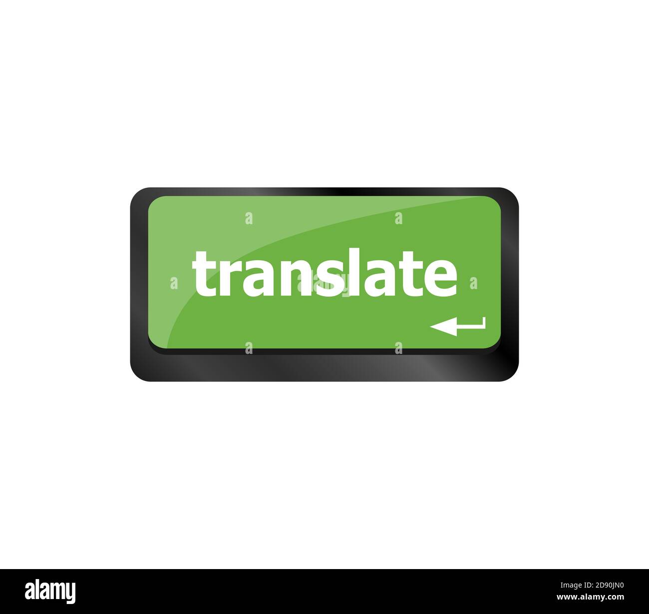 Translate enter button on computer keyboard keys Stock Photo