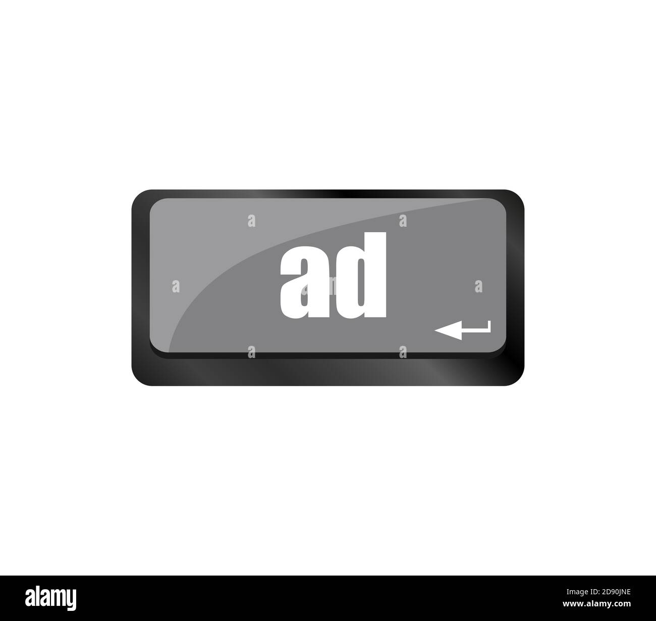 Marketing concept: computer keyboard with word Ad Stock Photo