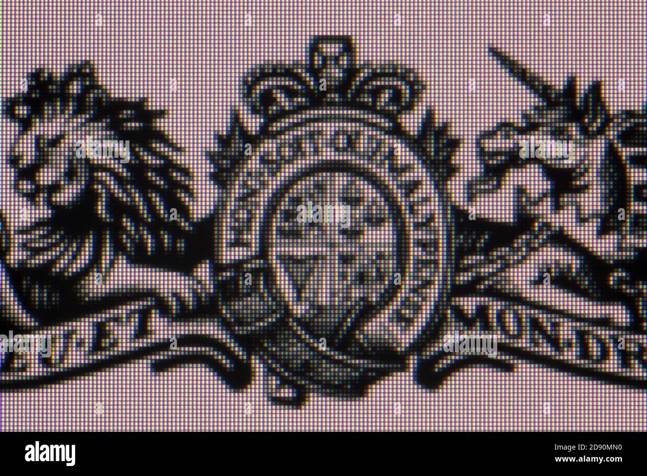 Moscow, Russia - November 02, 2020: Extreme close-up of The Royal Arms emblem on The Times newspaper website. Stock Photo