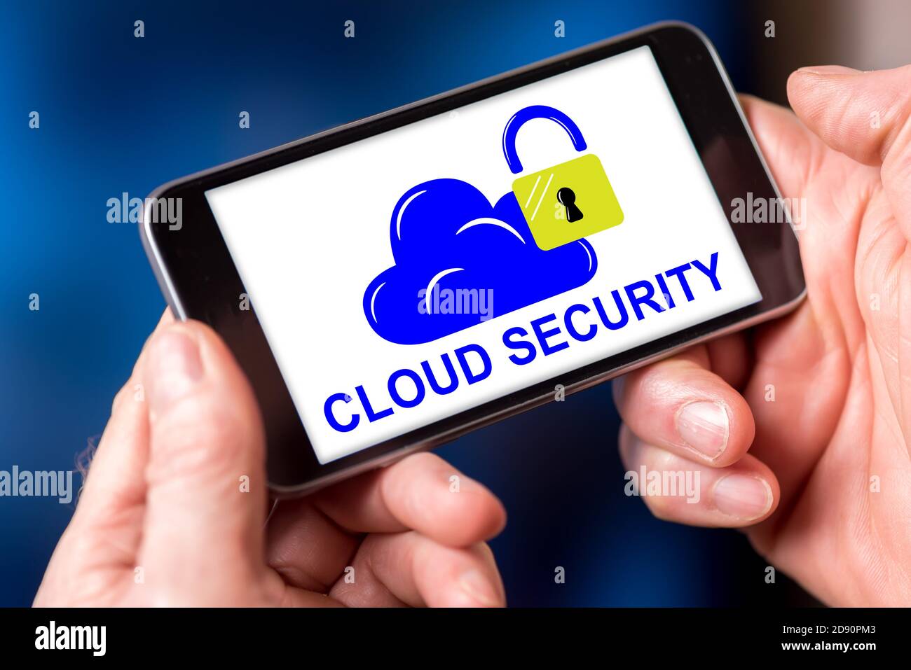Smartphone screen displaying a cloud security concept Stock Photo - Alamy