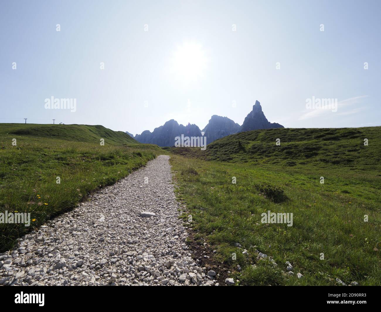 mountain road in the natural park of the dolomites Stock Photo - Alamy