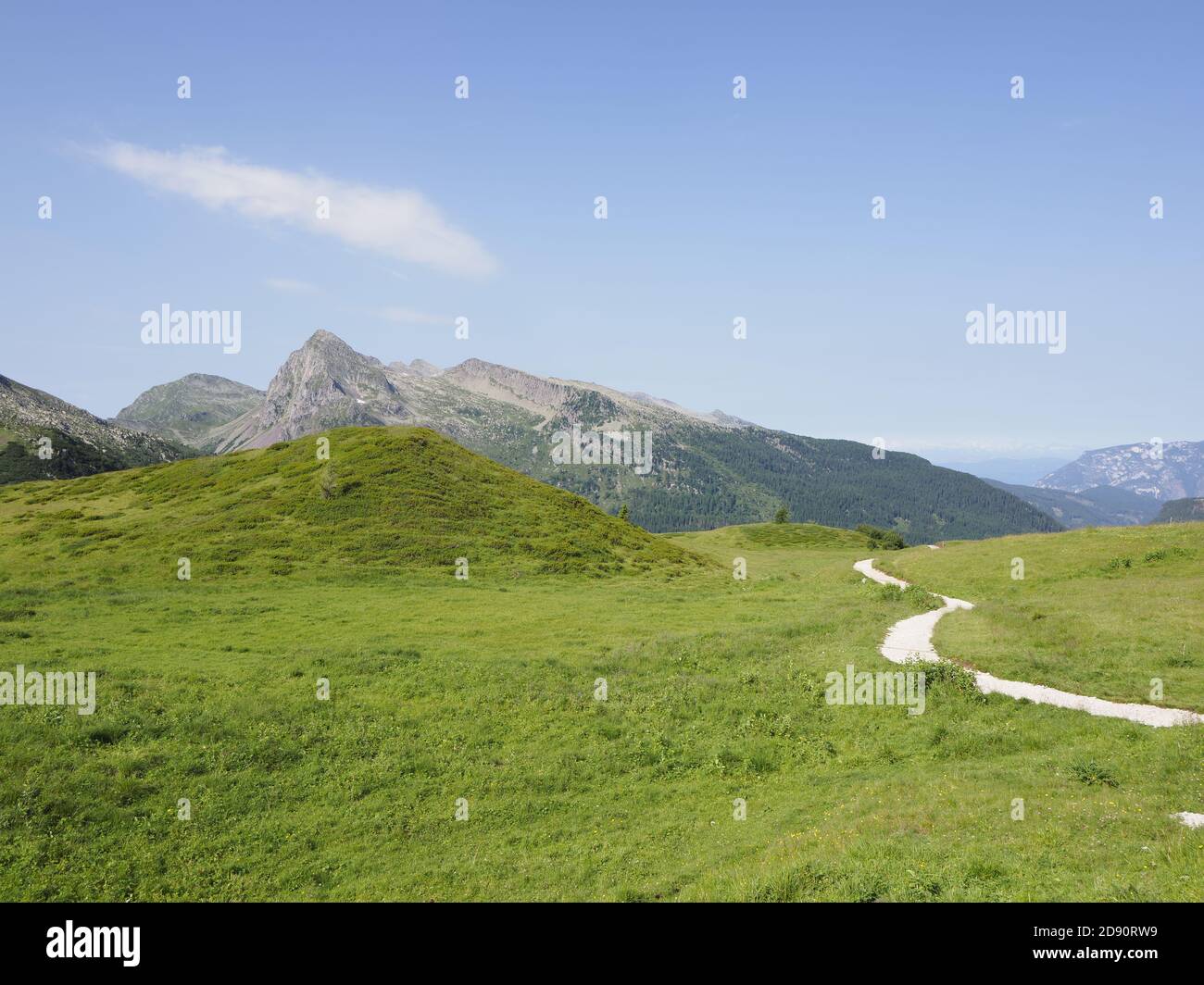 mountain road in the natural park of the dolomites Stock Photo - Alamy