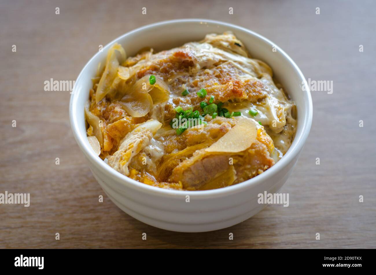 Katsudon Japanese breaded deep fried pork cutlet Stock Photo Alamy