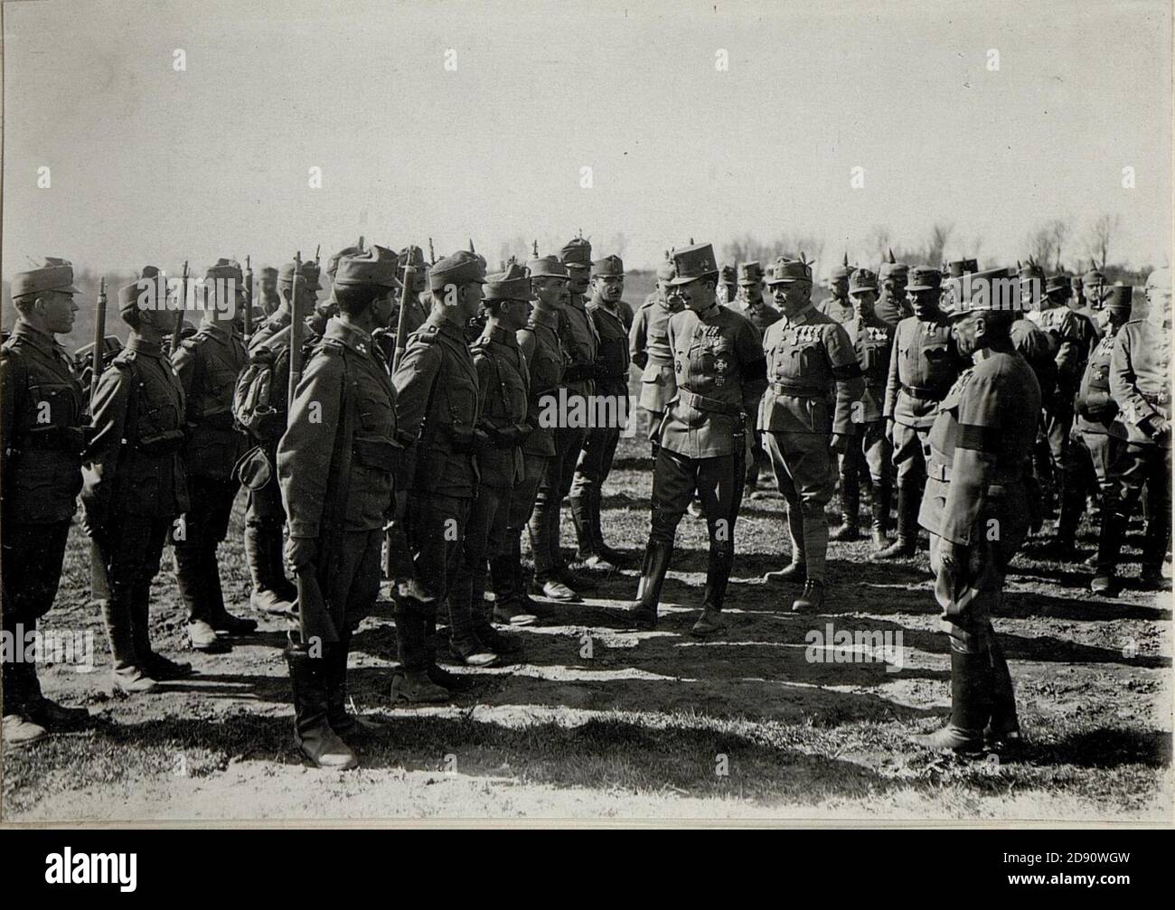 Kaiser Karl I. besucht die Armeegruppe Böhm-Ermolli in Busk Stock Photo