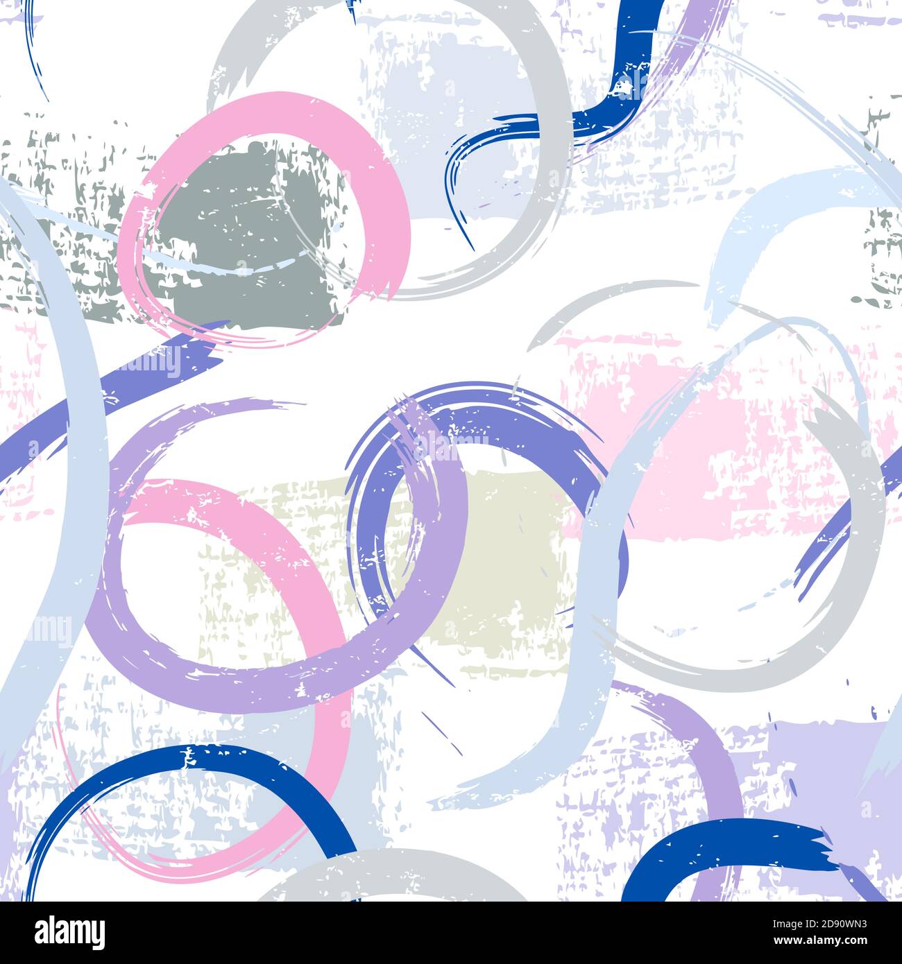 seamless abstract background pattern, with semicircles, paint strokes and splashes Stock Vector