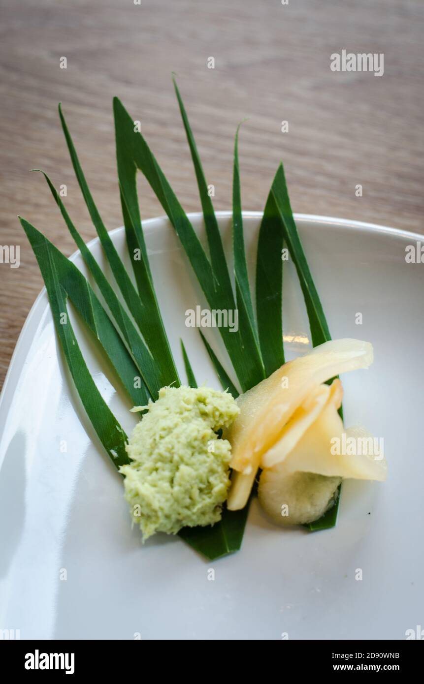 Ginger and wasabi Stock Photo Alamy