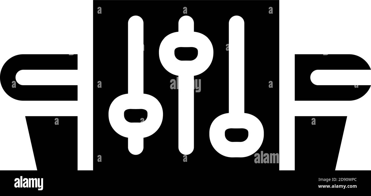 conveyor settings glyph icon vector illustration sign Stock Vector ...