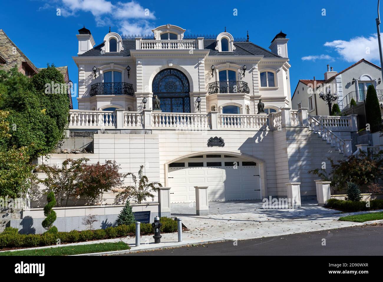 Brooklyn, NY September 30 2020 A large and ornate white house on