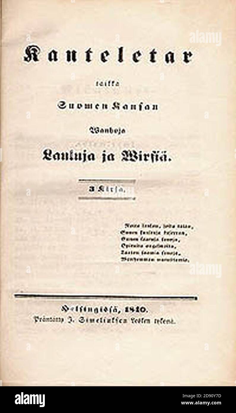 Kanteletar hires stock photography and images Alamy