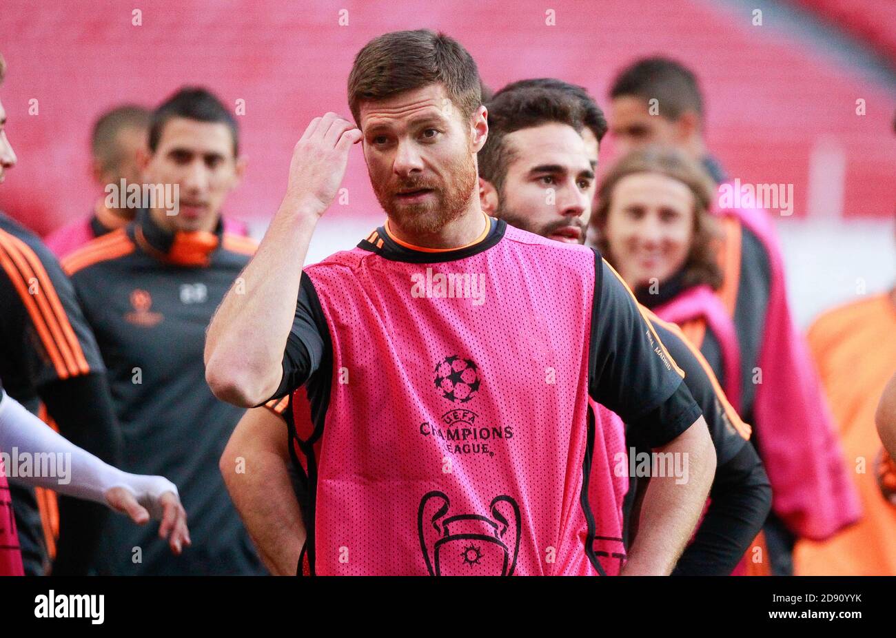 Xabi Alonso of Real Madrid   during the Champion League training 2013 - 2014 ,Estádio da Luz, Lisbonne  on MAY 24 2014 in Lisbonne ,Portugal - Photo Laurent Lairys/ DPPI Stock Photo