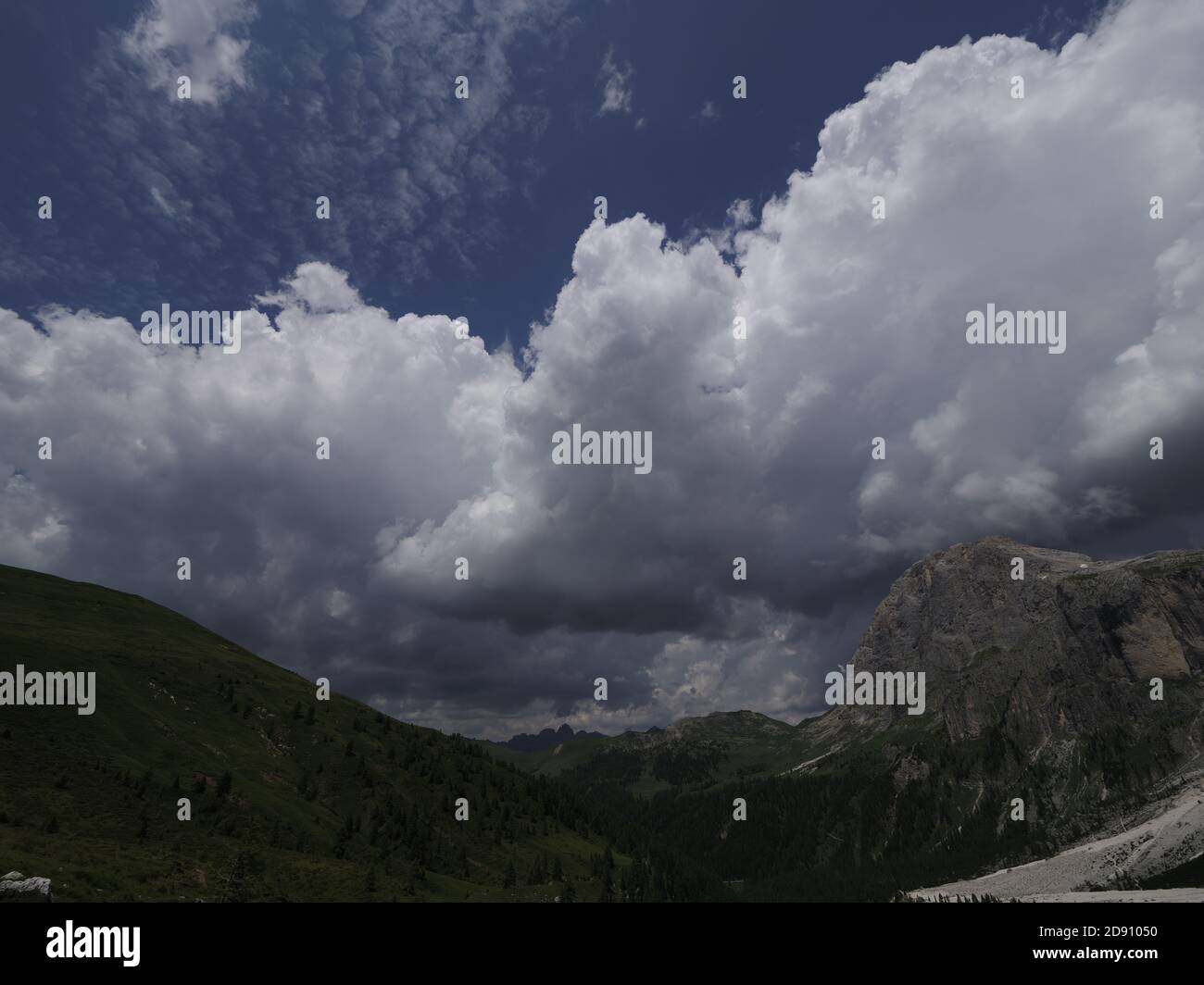 storm sky on dolomiten mountain Stock Photo