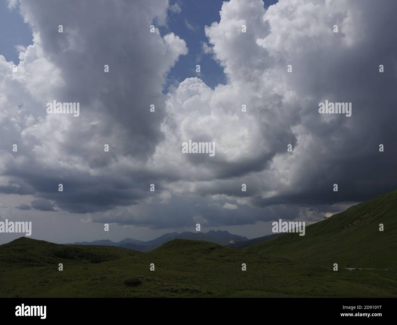 storm sky on dolomiten mountain Stock Photo