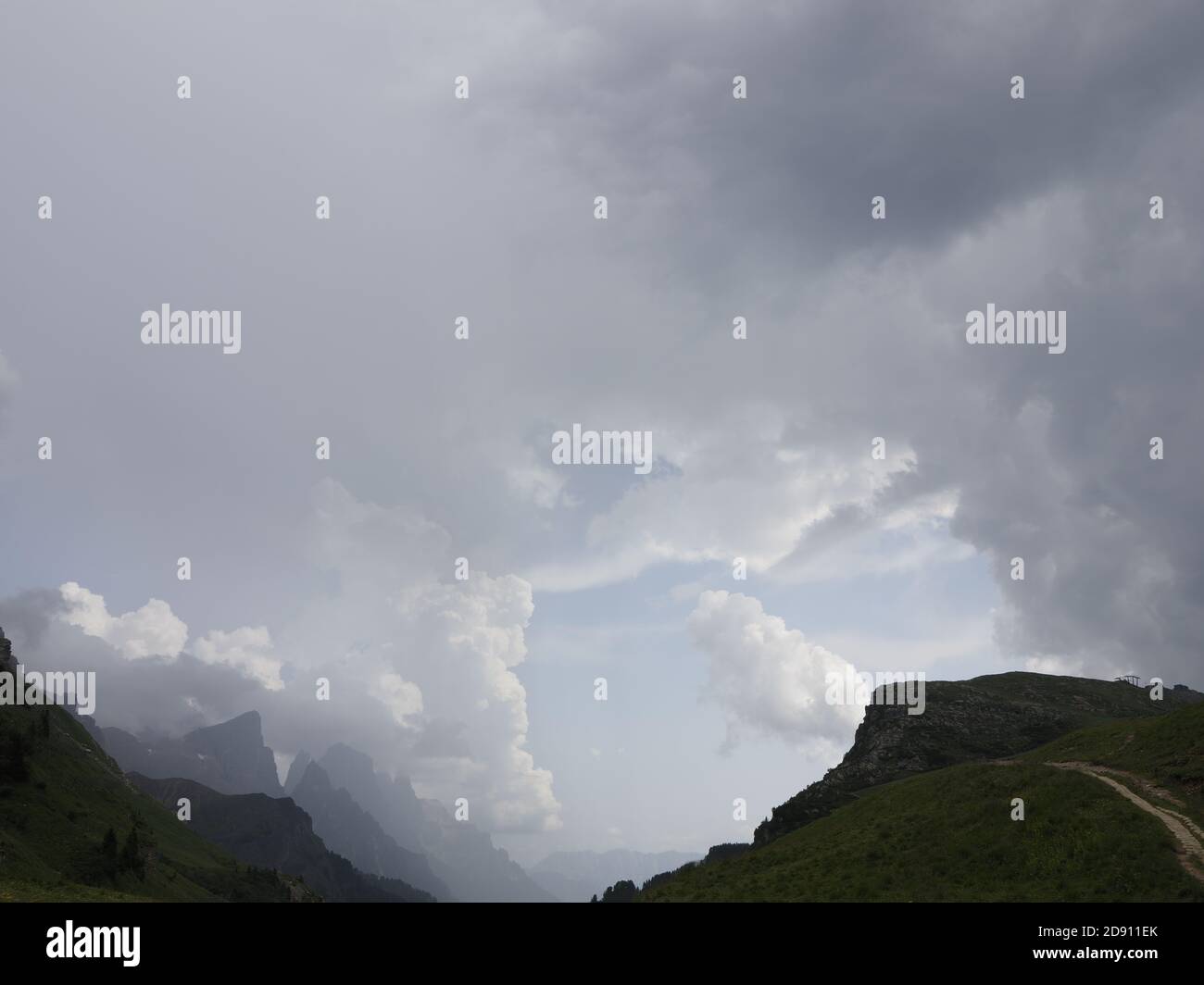 storm sky on dolomiten mountain Stock Photo
