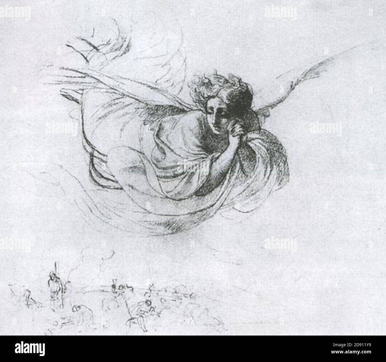 Karl Brullov The Flying Angel (1849-50). Stock Photo