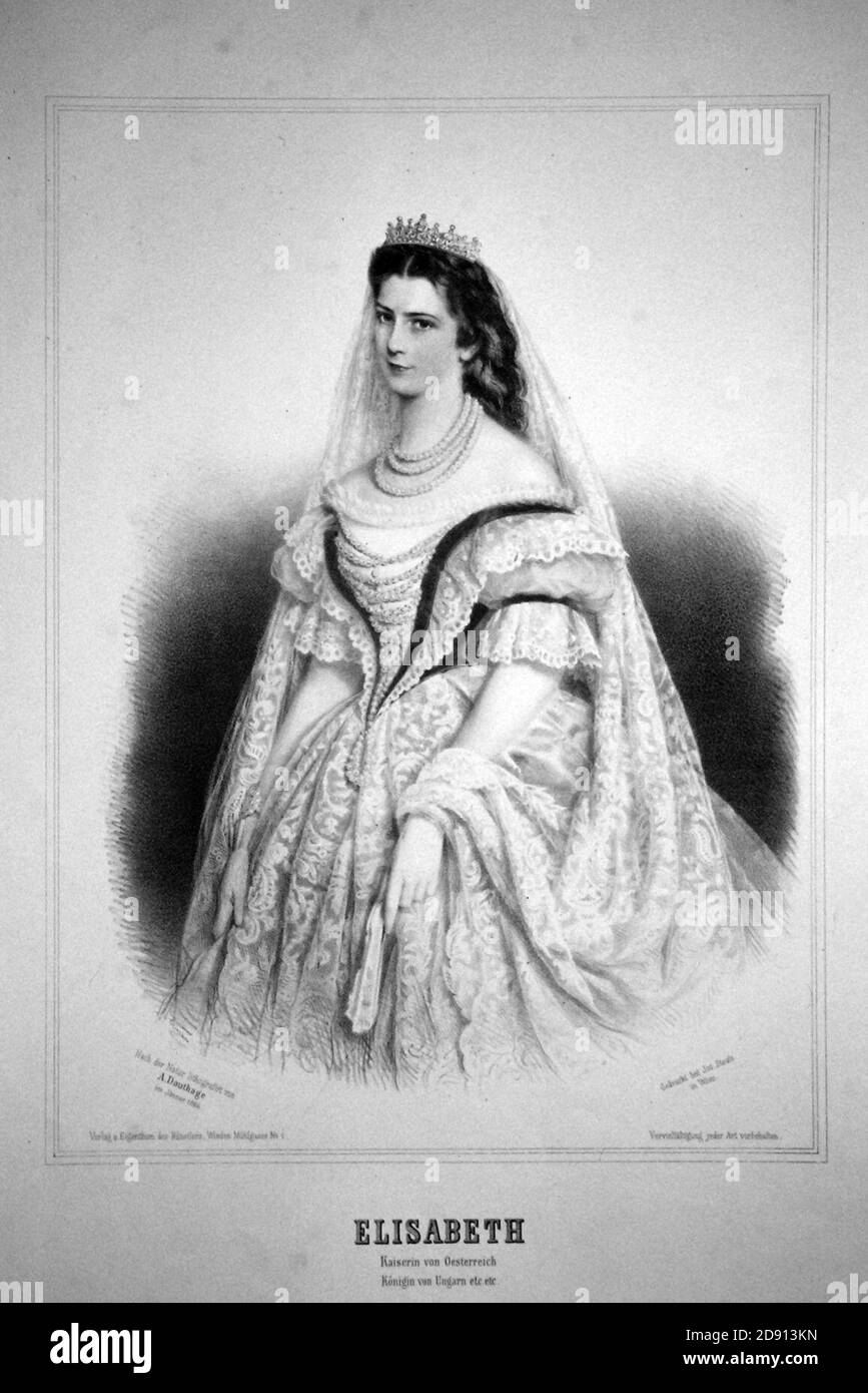 Kaiserin Elisabeth Dauthage Litho 03 Stock Photo Alamy