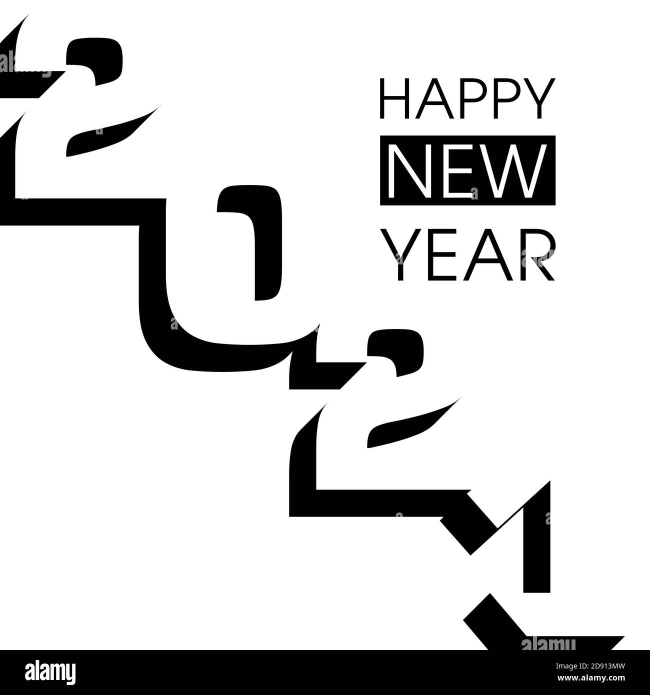 Happy new year 2021 Text Design vector Stock Vector Image & Art Alamy