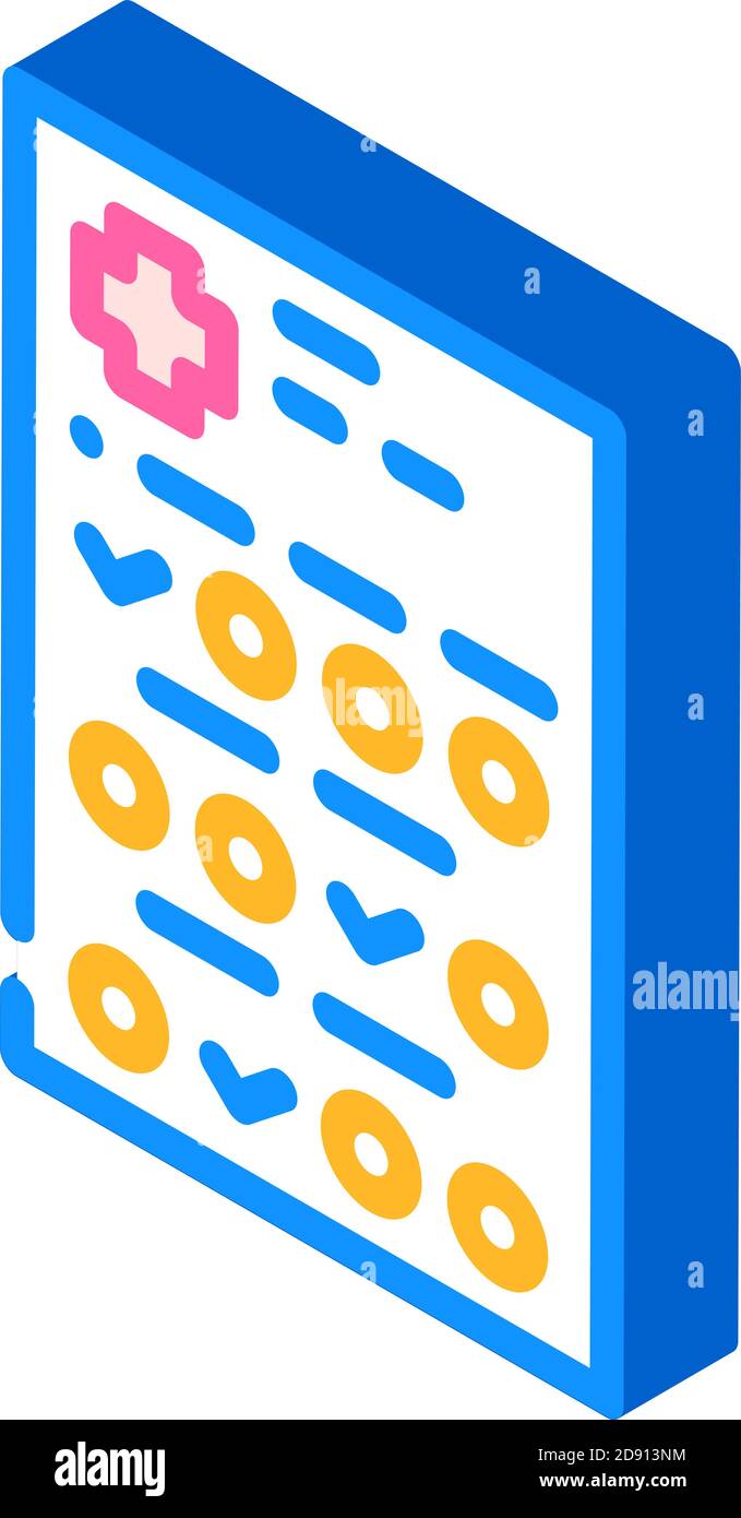 medical questionnaire isometric icon vector illustration sign Stock ...
