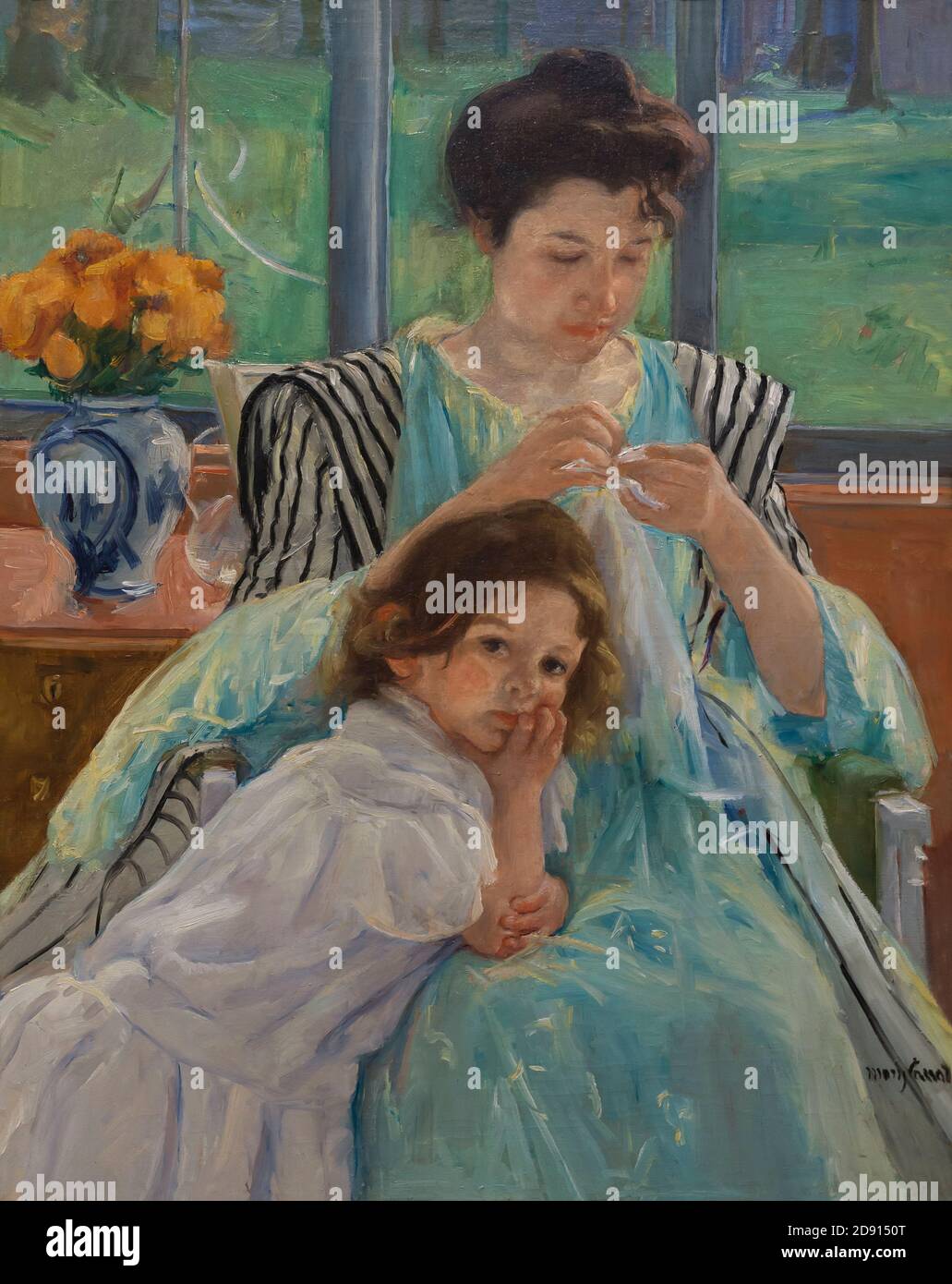 Young Mother Sewing, Mary Cassatt, 1900, Metropolitan Museum of Art