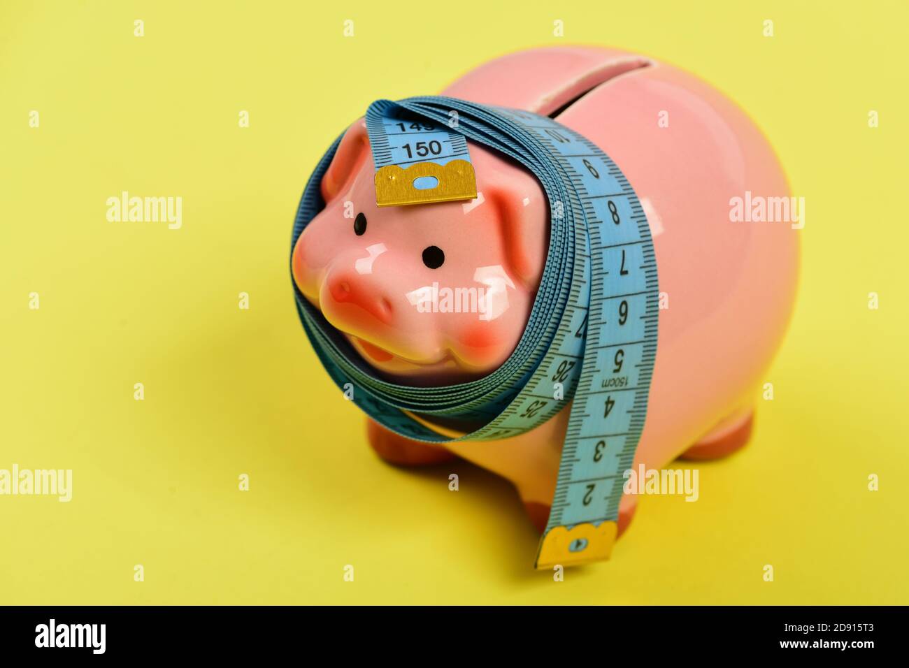 Investments and metering or counting idea. Budget and squeezed savings ...