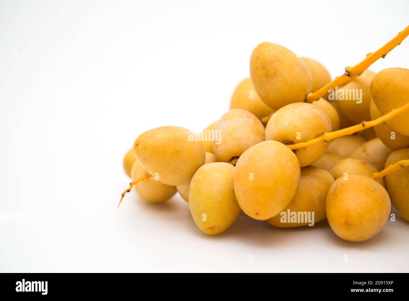 fresh date palm isolated on white Stock Photo